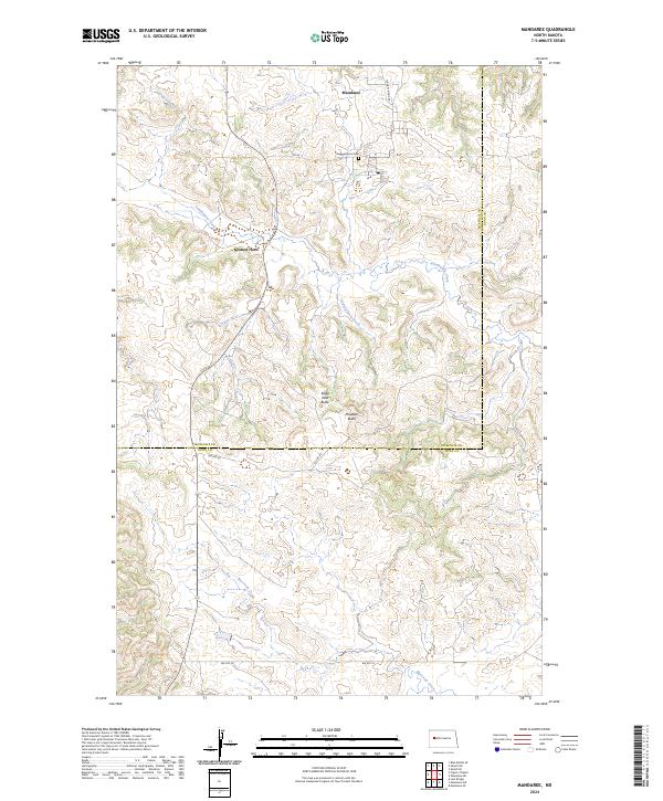 USGS Topographic Map – Mandaree