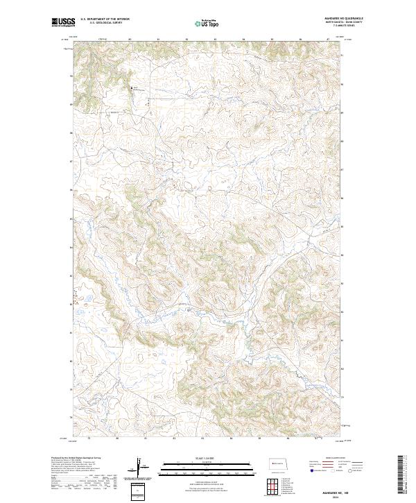 USGS Topographic Map – Mandaree NE