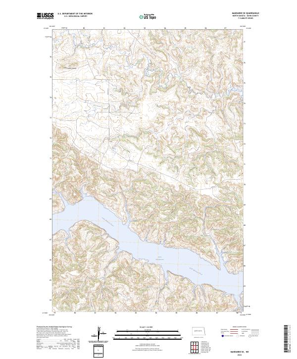 USGS Topographic Map – Mandaree SE