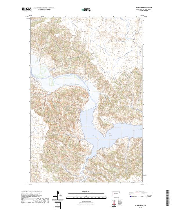USGS Topographic Map – Mandaree SW