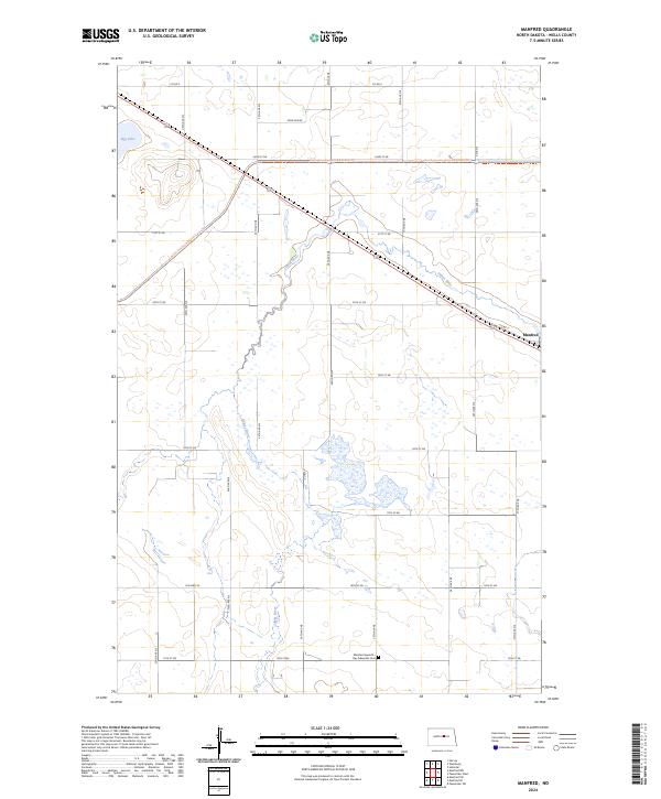 USGS Topographic Map – Manfred
