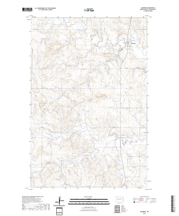 USGS Topographic Map – Manning