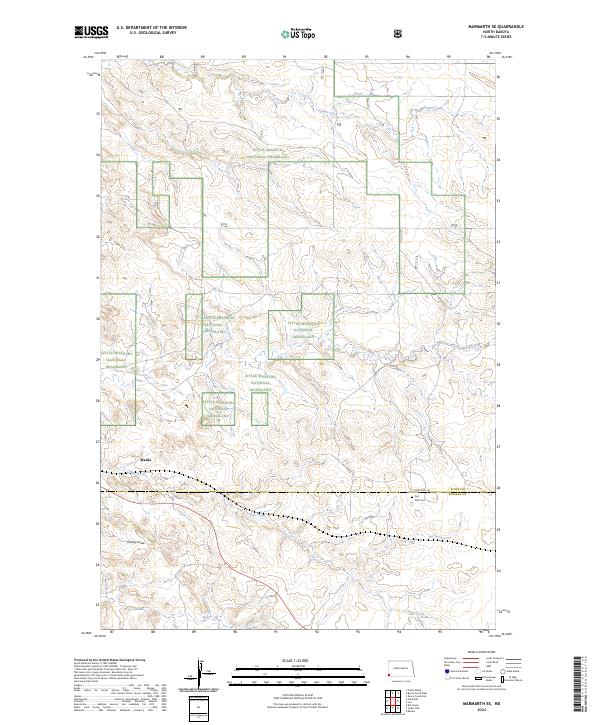 USGS Topographic Map – Marmarth SE