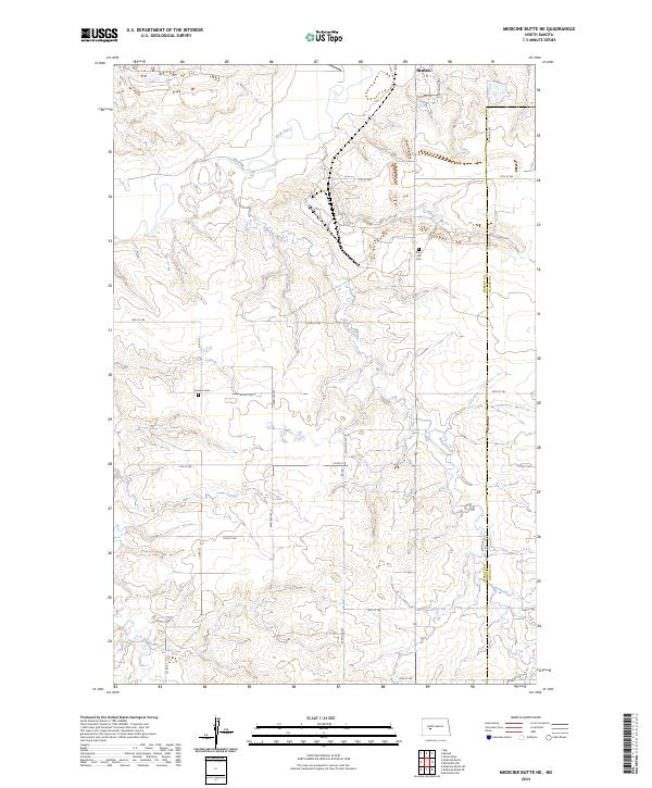 USGS Topographic Map – Medicine Butte NE