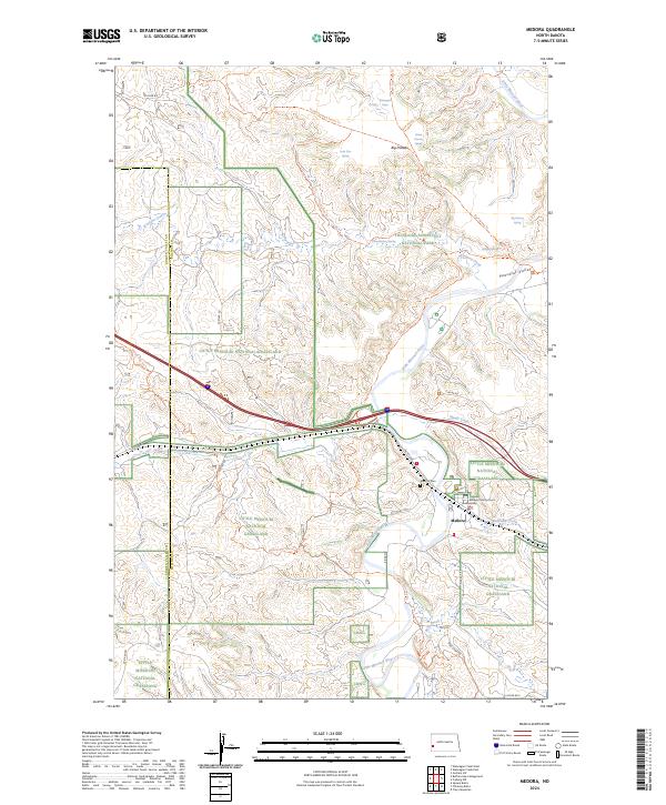 USGS Topographic Map – Medora