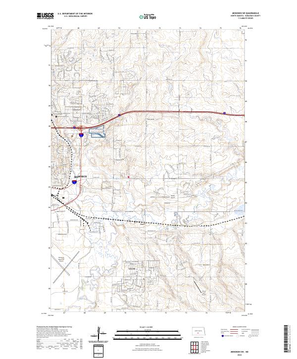 USGS Topographic Map – Menoken SW