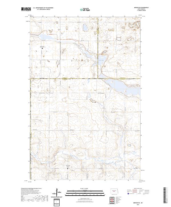 USGS Topographic Map – Mercer SW