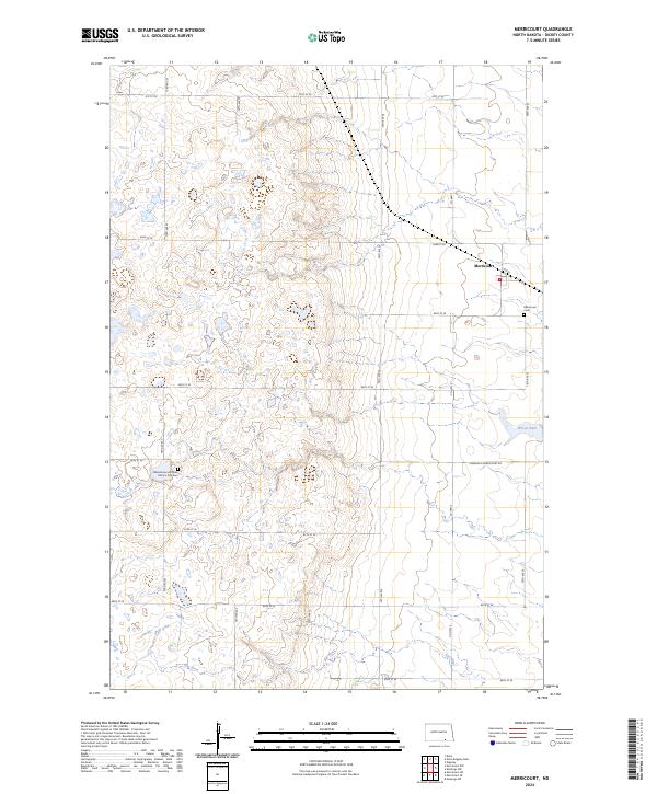 USGS Topographic Map – Merricourt