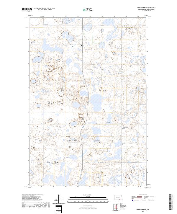 USGS Topographic Map – Merricourt NW