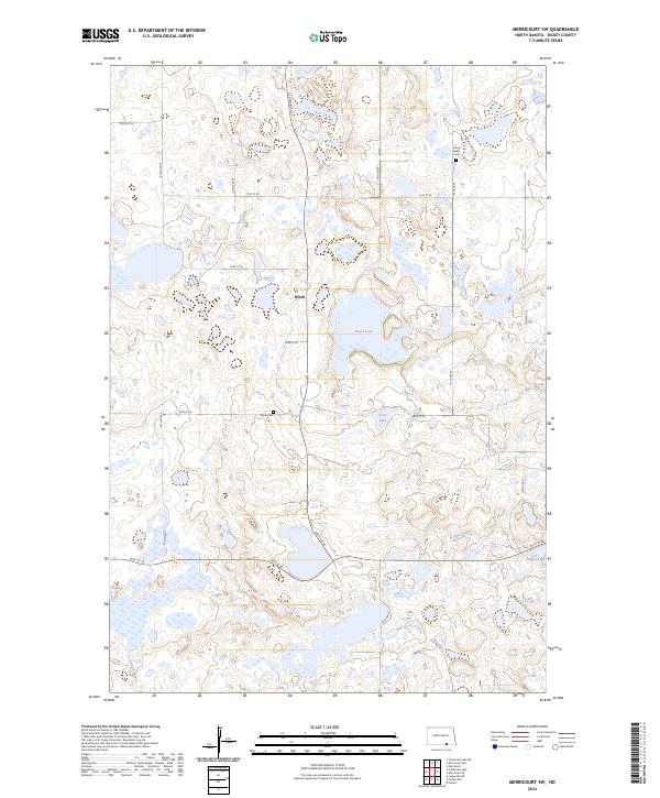 USGS Topographic Map – Merricourt SW
