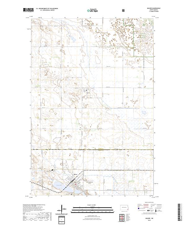 USGS Topographic Map – Milnor