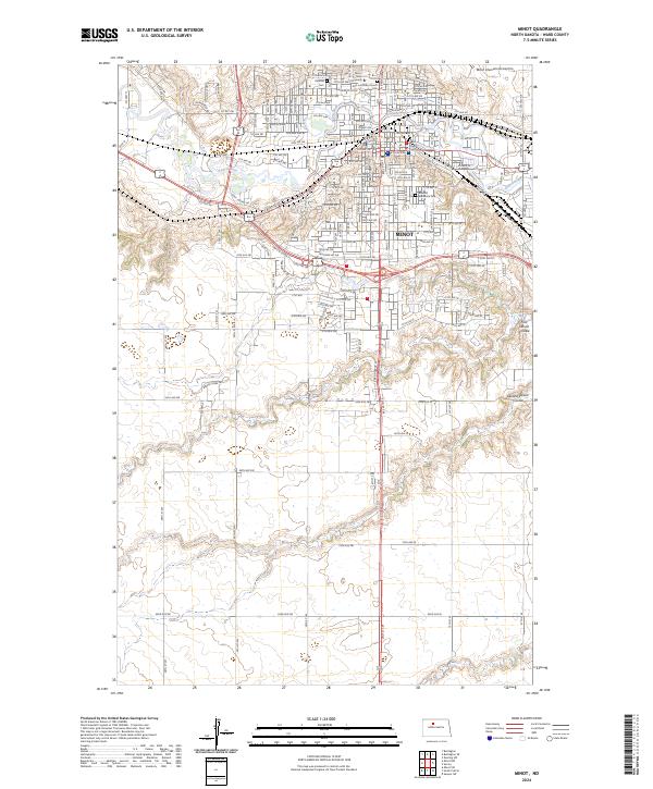 USGS Topographic Map – Minot
