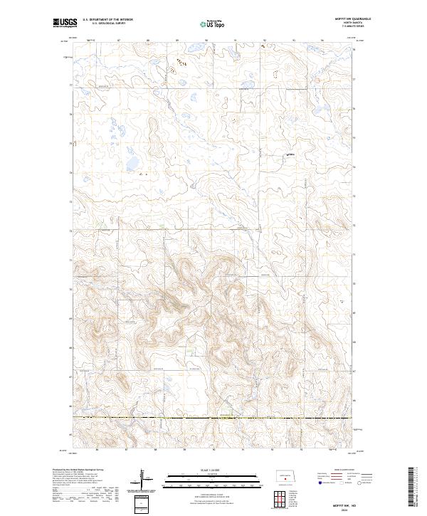 USGS Topographic Map – Moffit NW