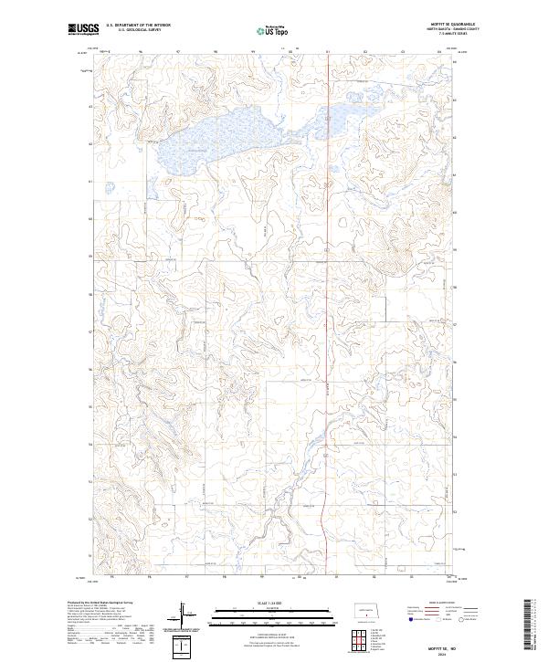 USGS Topographic Map – Moffit SE