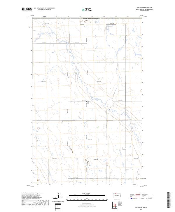 USGS Topographic Map – Mohall NE