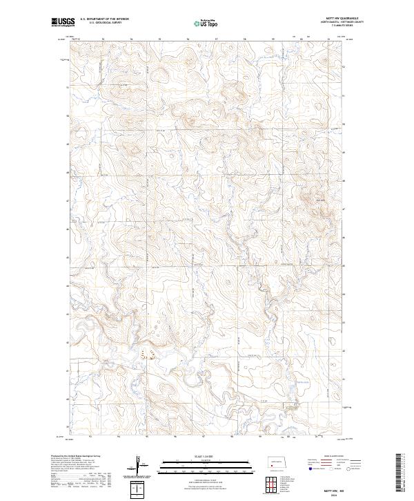USGS Topographic Map – Mott NW