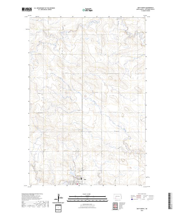 USGS Topographic Map – Mott North