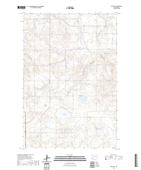 USGS Topographic Map – Mott SW