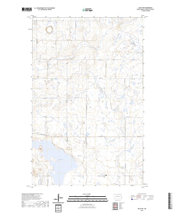 USGS Topographic Map – Mylo NW