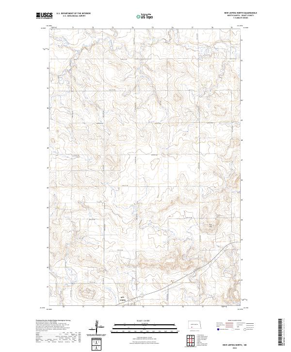 USGS Topographic Map – New Leipzig North