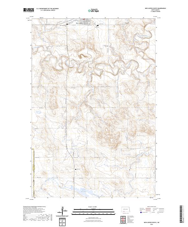 USGS Topographic Map – New Leipzig South