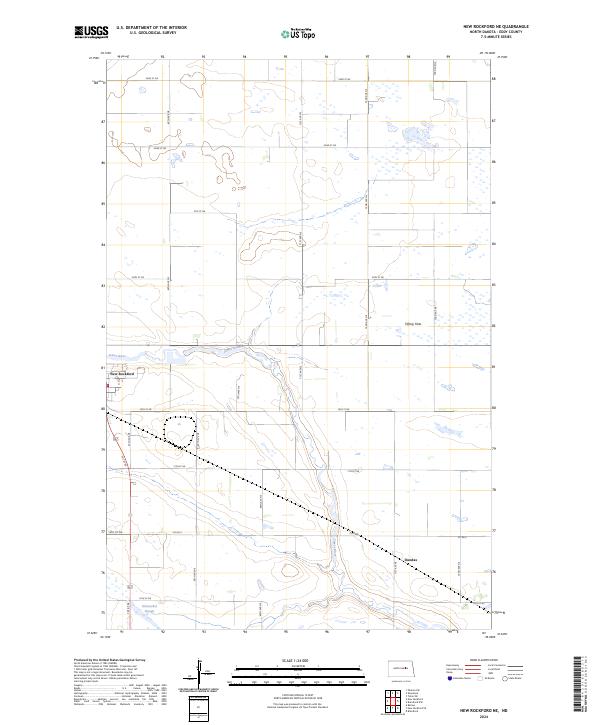 USGS Topographic Map – New Rockford NE
