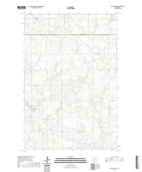 2024 Map of New Salem NE, 2024 Print