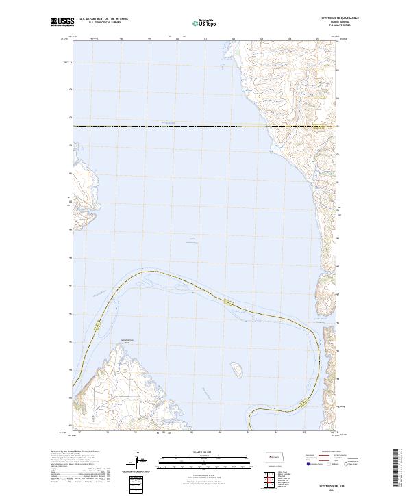 USGS Topographic Map – New Town SE