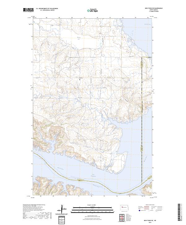 USGS Topographic Map – New Town SW