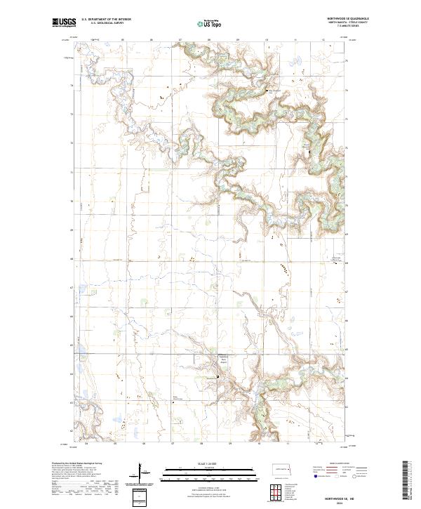 USGS Topographic Map – Northwood SE