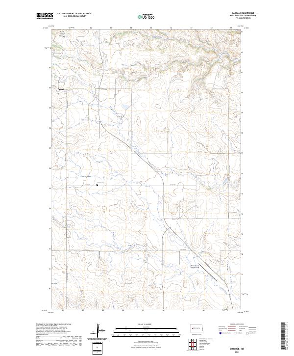 USGS Topographic Map – Oakdale