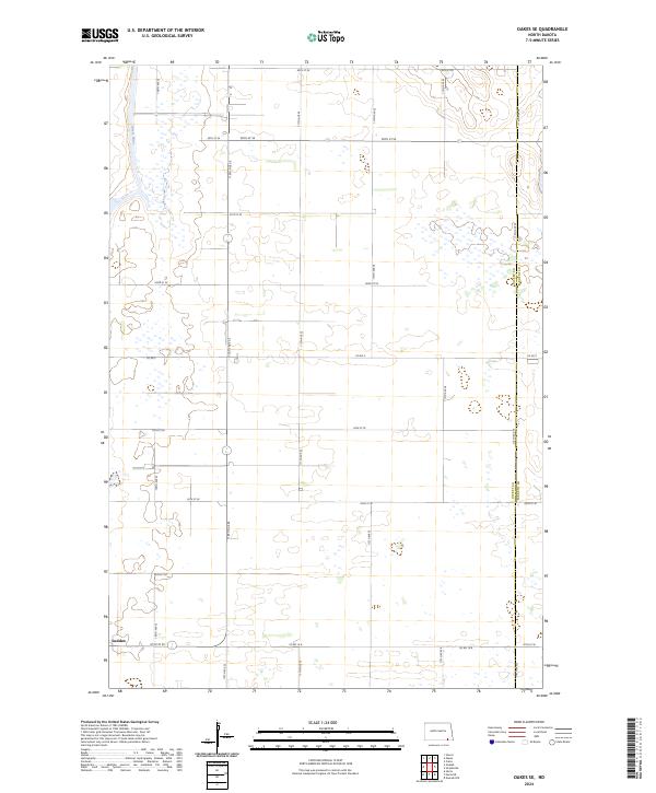 USGS Topographic Map – Oakes SE