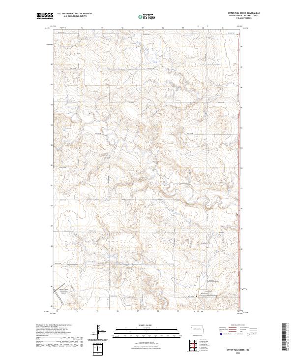 USGS Topographic Map – Otter Tail Creek
