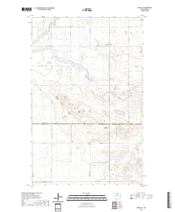 USGS Topographic Map – Overly SE