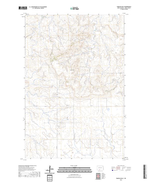 USGS Topographic Map – Pamplin Hills