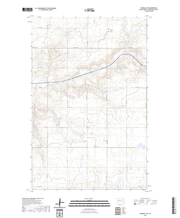 USGS Topographic Map – Parshall NE