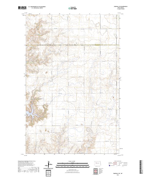 2024 Map of Parshall SW, 2024 Print