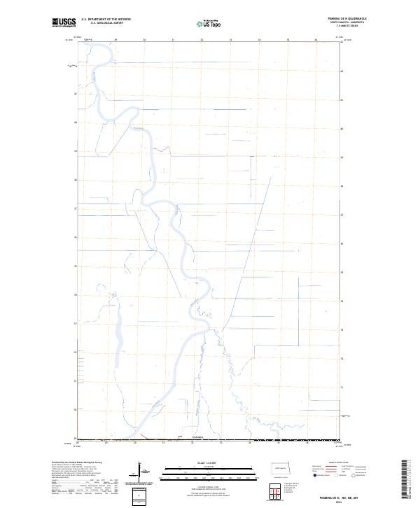 USGS Topographic Map – Pembina OE N