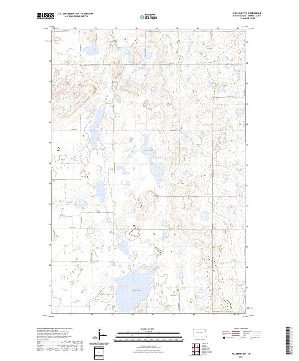 USGS Topographic Map – Pillsbury SW