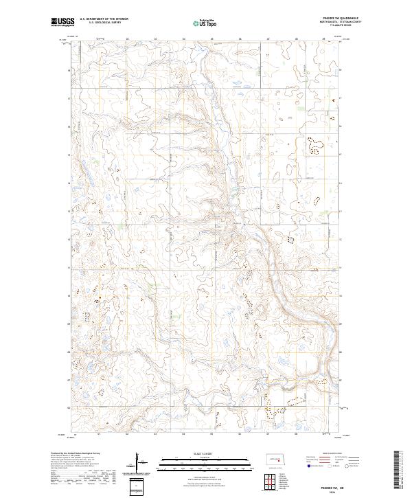USGS Topographic Map – Pingree SW