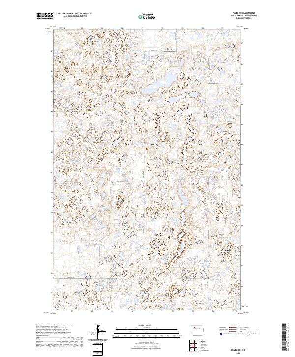 USGS Topographic Map – Plaza NE