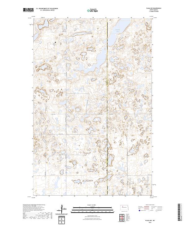 USGS Topographic Map – Plaza NW