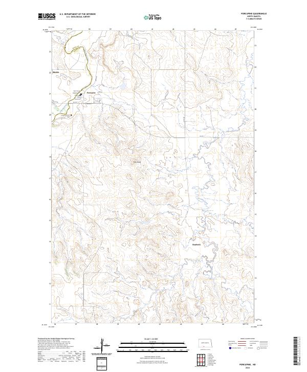 USGS Topographic Map – Porcupine