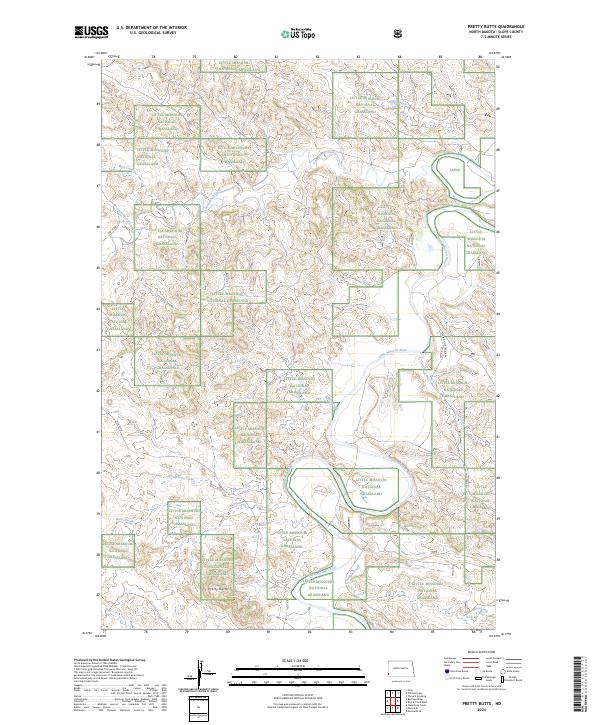 USGS Topographic Map – Pretty Butte