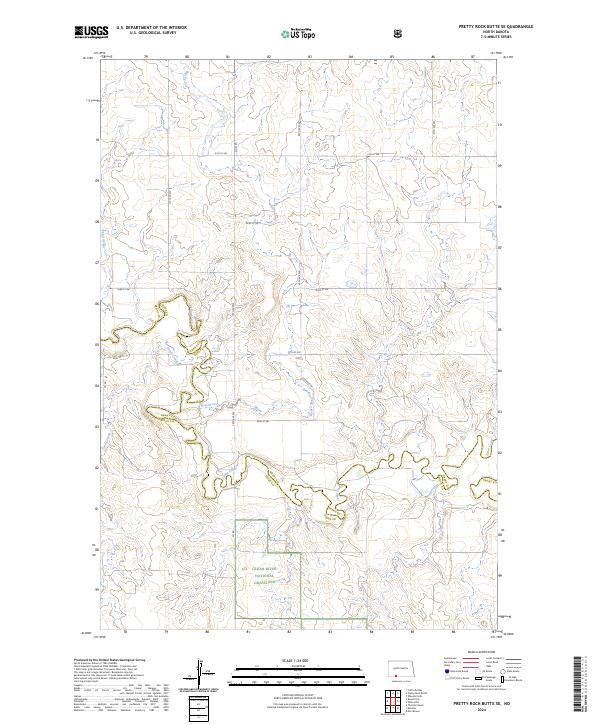 USGS Topographic Map – Pretty Rock Butte SE