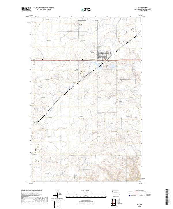 USGS Topographic Map – Ray