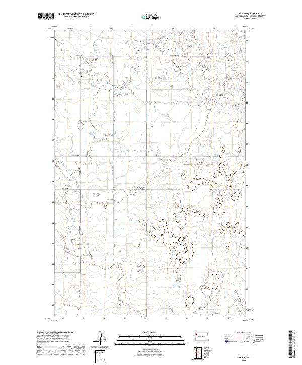 USGS Topographic Map – Ray NW
