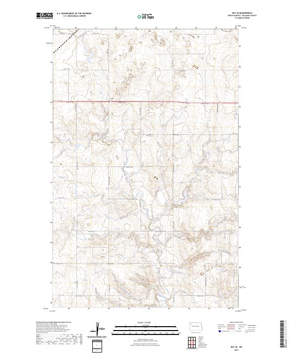 USGS Topographic Map – Ray SE