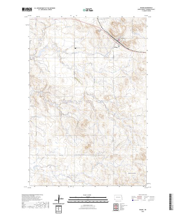 USGS Topographic Map – Rhame