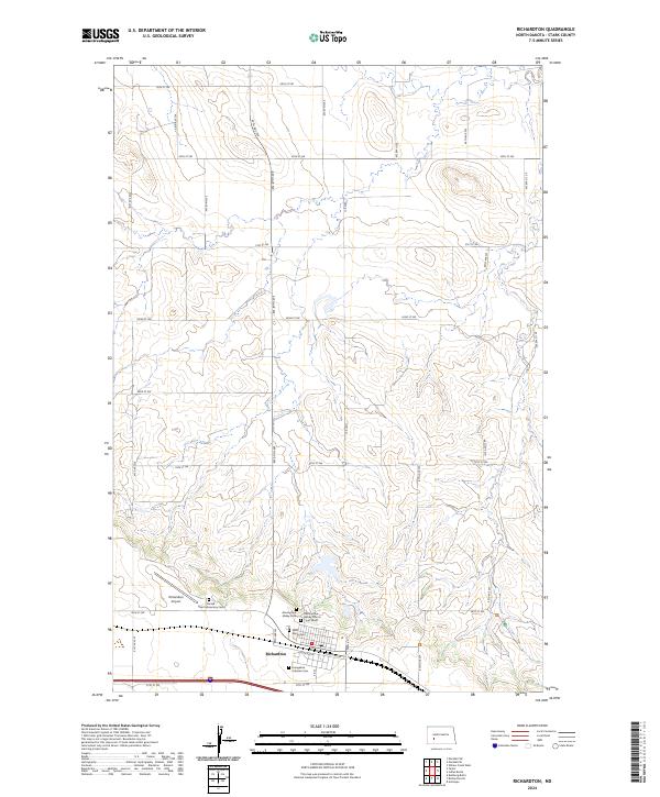 USGS Topographic Map – Richardton